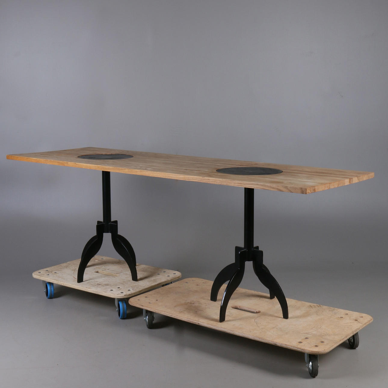 MATBORD, ask och gjutjärn, "Triptyk III", Jonas Bohlin, Källemo, 1989.