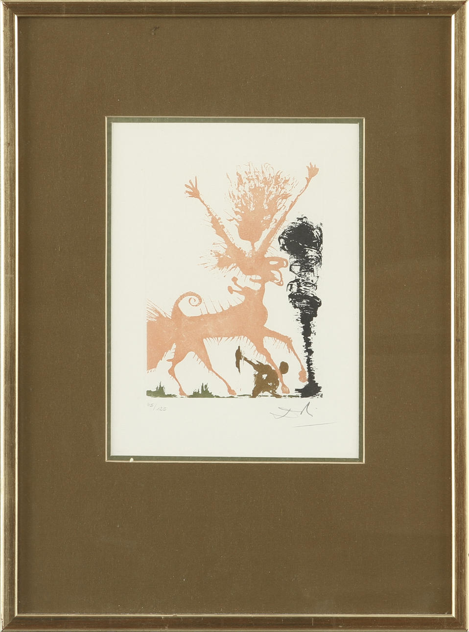 SALVADOR DALI. Färgakvatint. Signerad och numrerad 45/125.