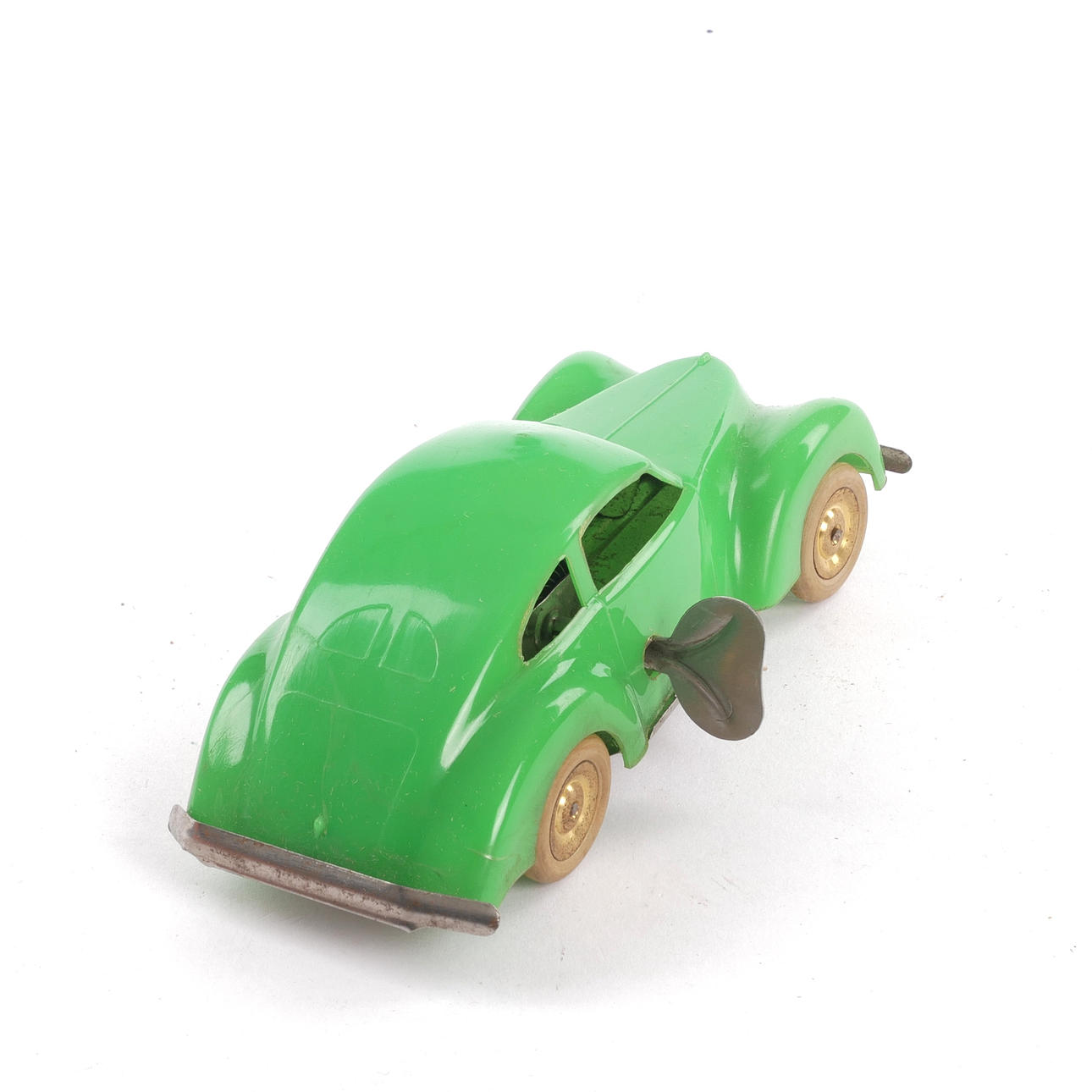 A toy car, “Panther”, plastic and sheet metal, clockwork, original ...