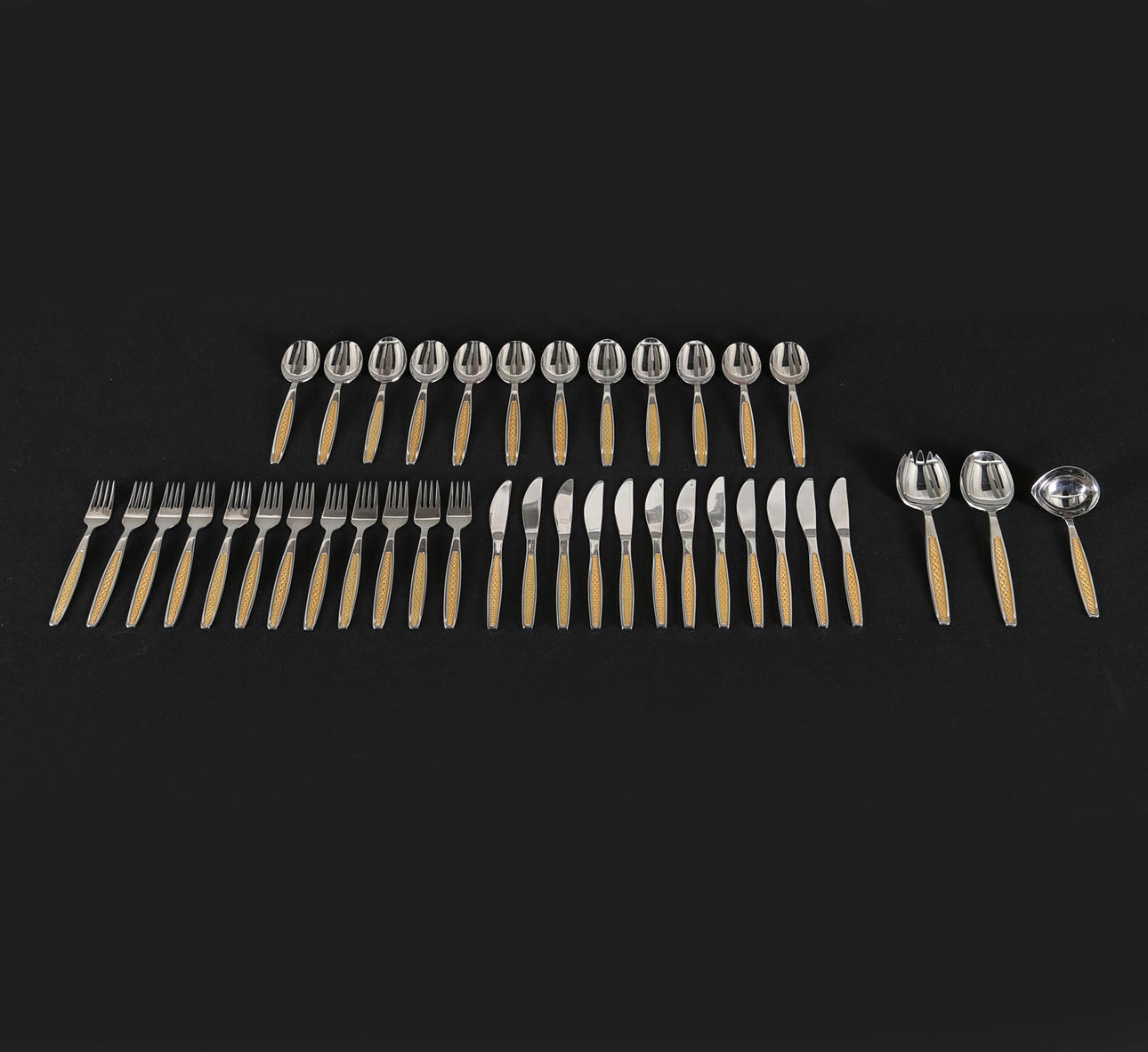 BESTICK 39 delar, stål, "Guldi" Nils Johan.