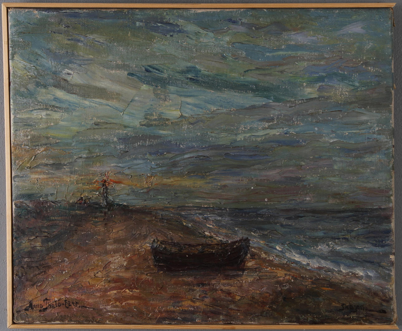 ANNA THALBITZER. "Skagen", olja på duk, signerad.