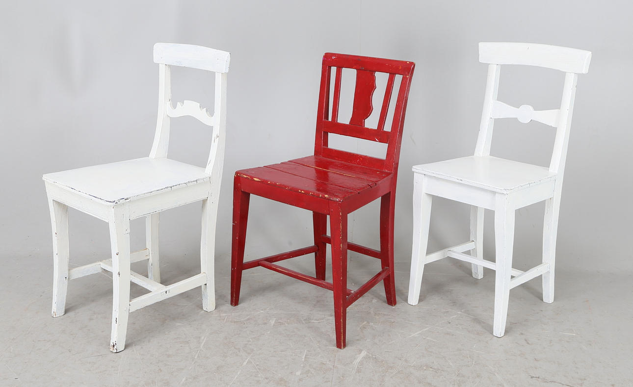 STOLAR, 3 st, allmoge, 1800-tal.