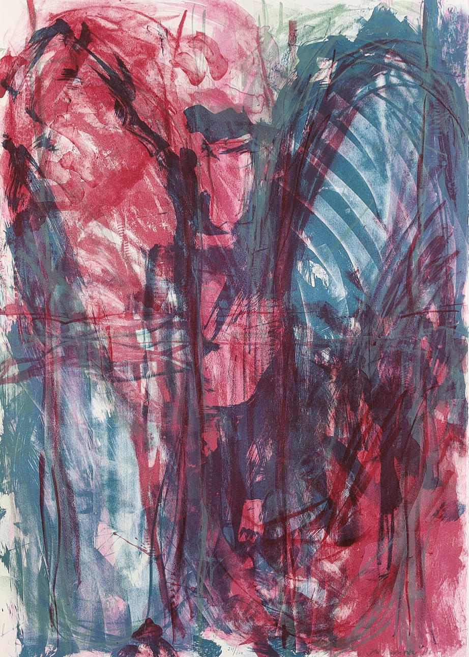 JAN SIVERTSEN F. 1955. Abstract composition, lithograph, signed.