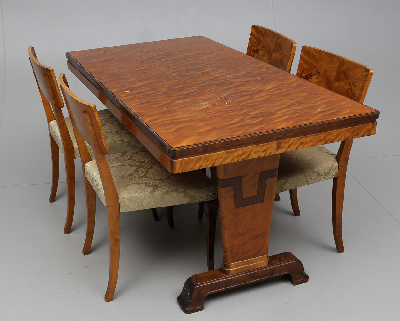 MATSALSMÖBEL, 5 delar, Art Deco, 1920-tal.