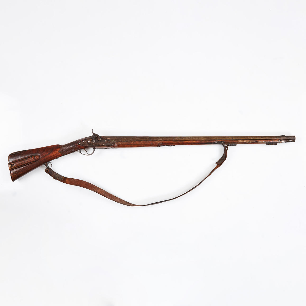 PERCUSSION LOCK RIFLE. modified from flint lock, first half of 19th ...