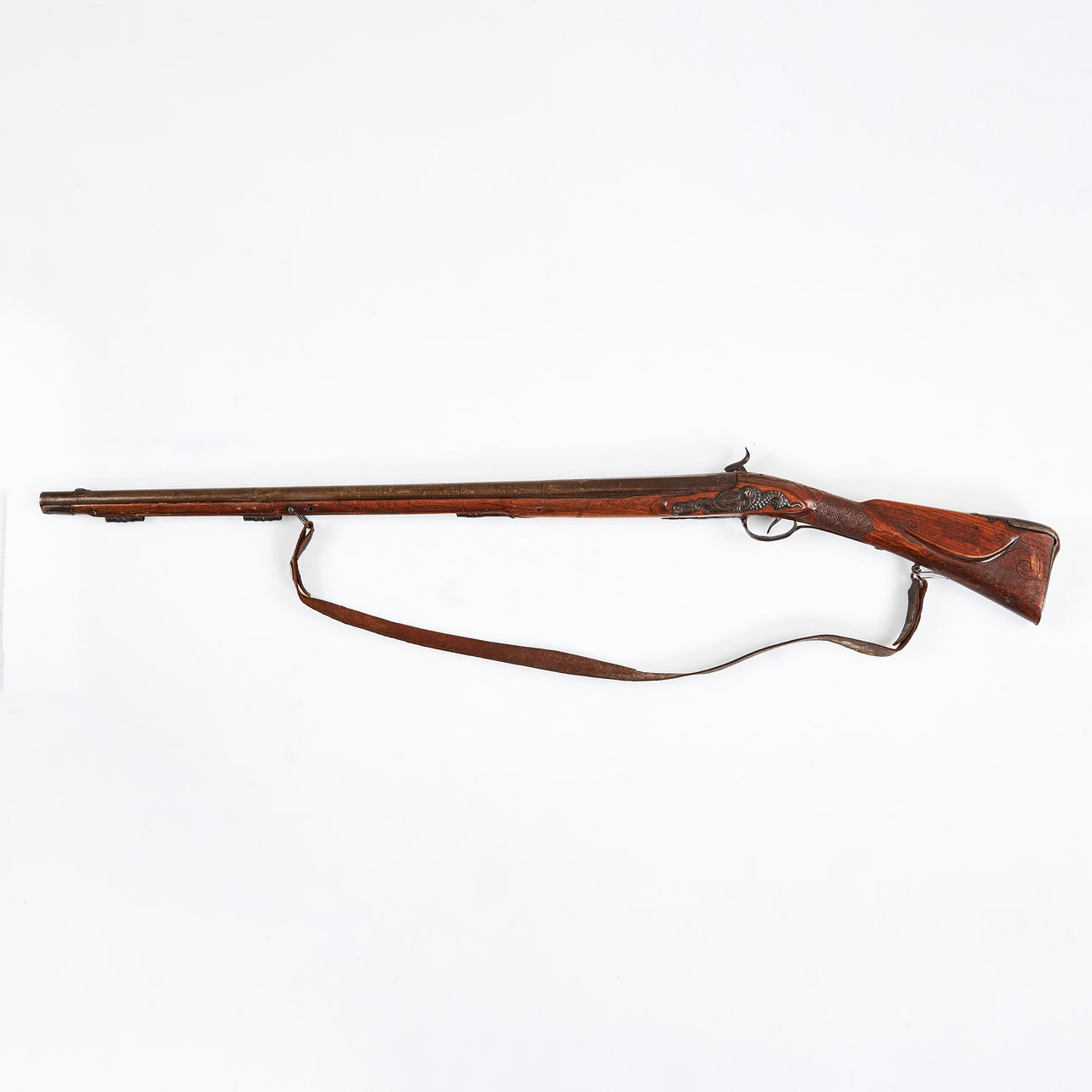 PERCUSSION LOCK RIFLE. modified from flint lock, first half of 19th ...