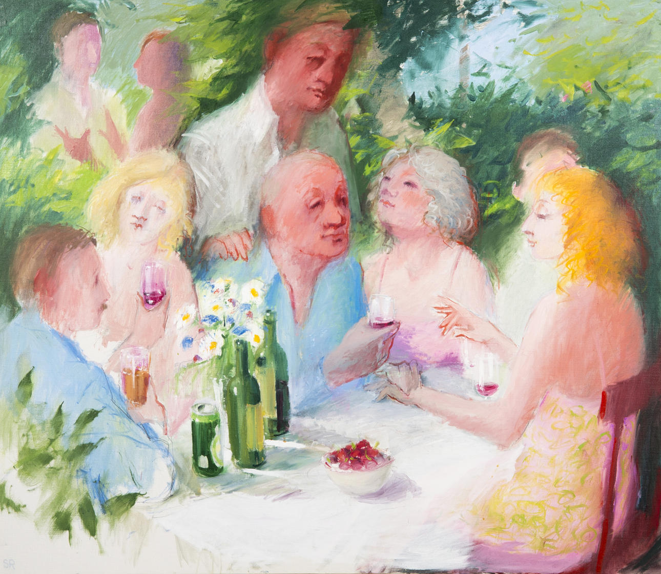 STEN OSCAR RUNDGREN. TAVLA, olja på duk, "Bittert men gott", monogramsignerad SR, signerad samt daterad a tergo -06.