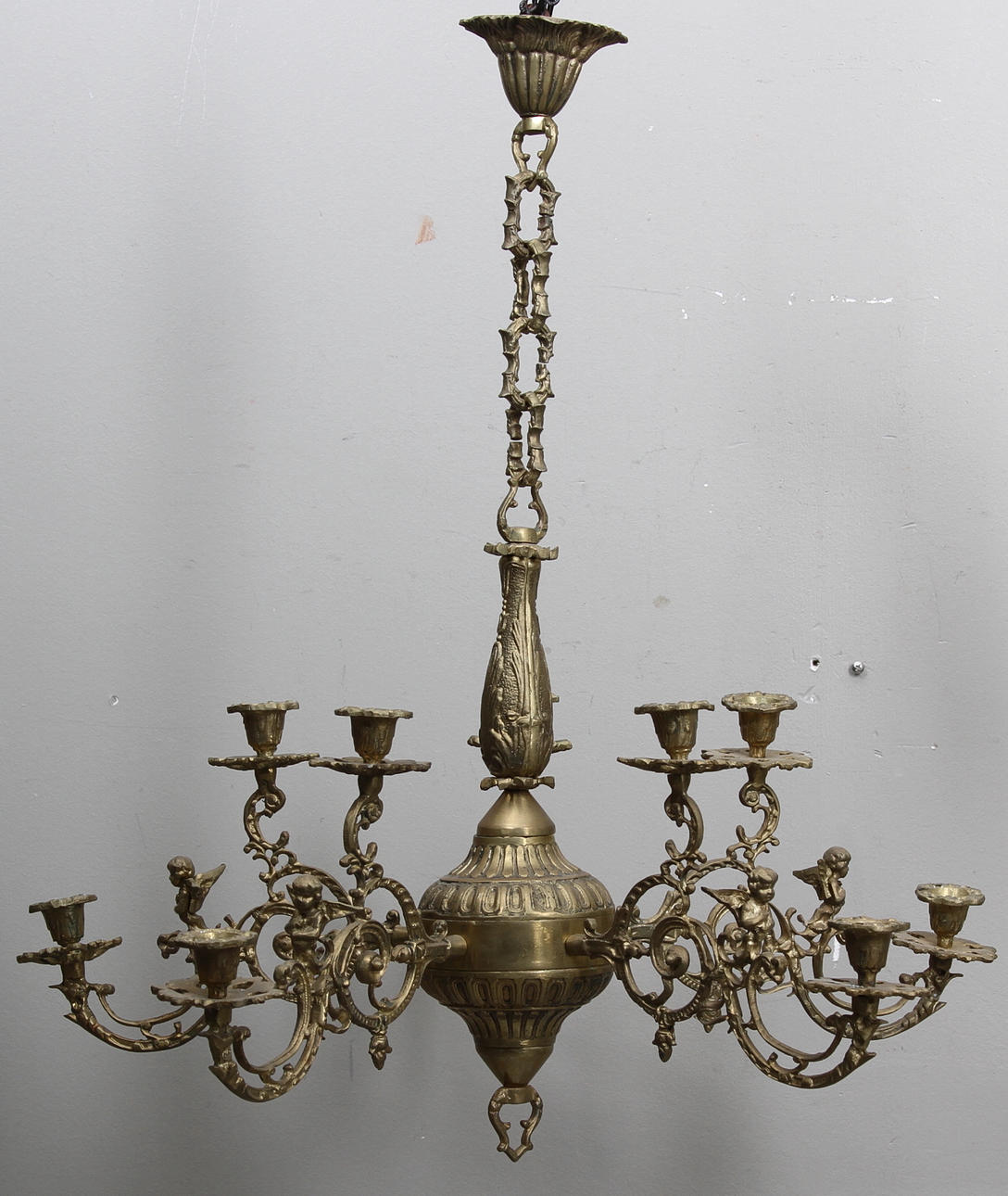 TAKKRONA, mässing, barockstil, 1900-tal.