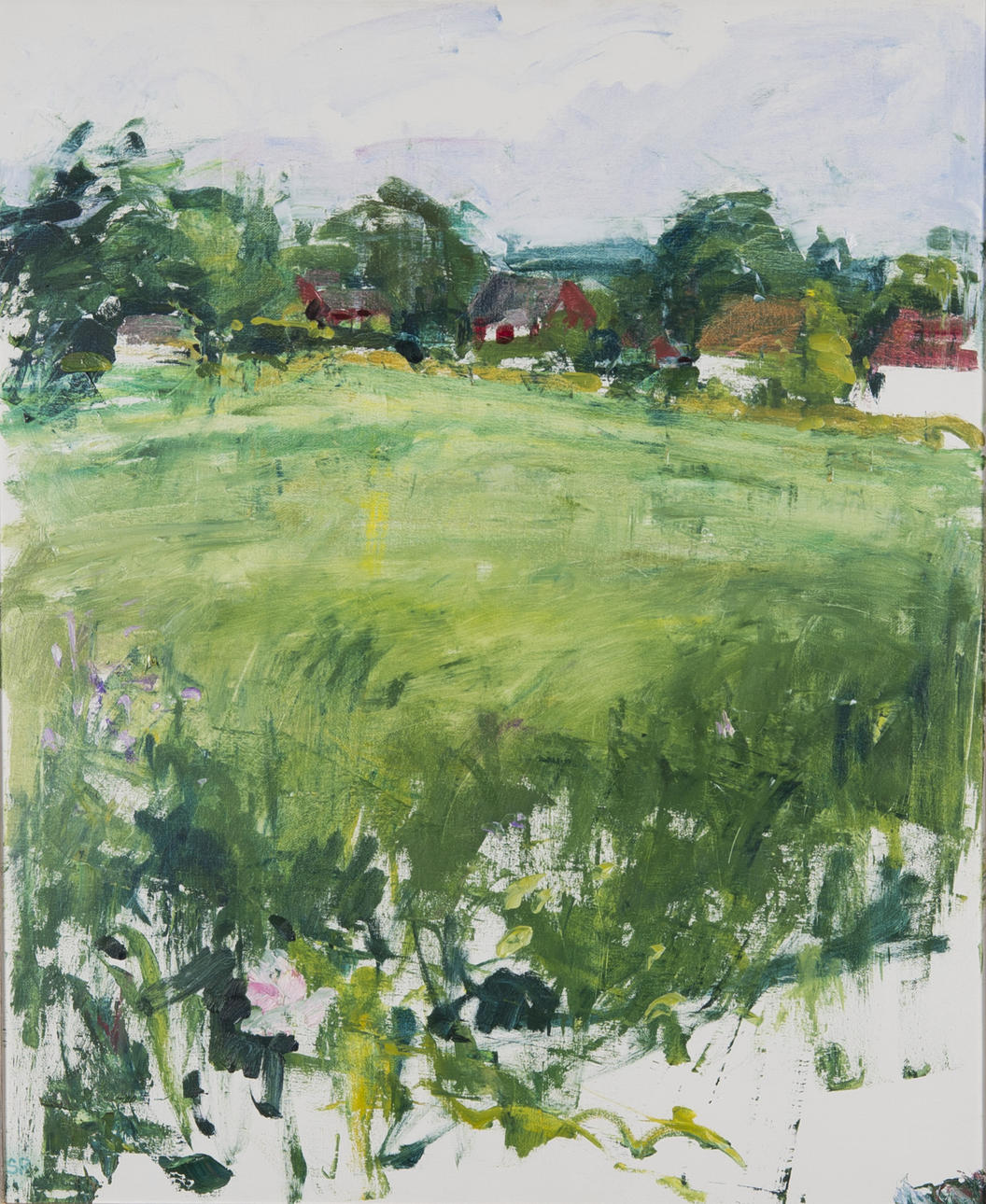 STEN OSCAR RUNDGREN. TAVLA, olja på duk, "Illstorp", monogramsignerad SR, signerad samt daterad a tergo -95.