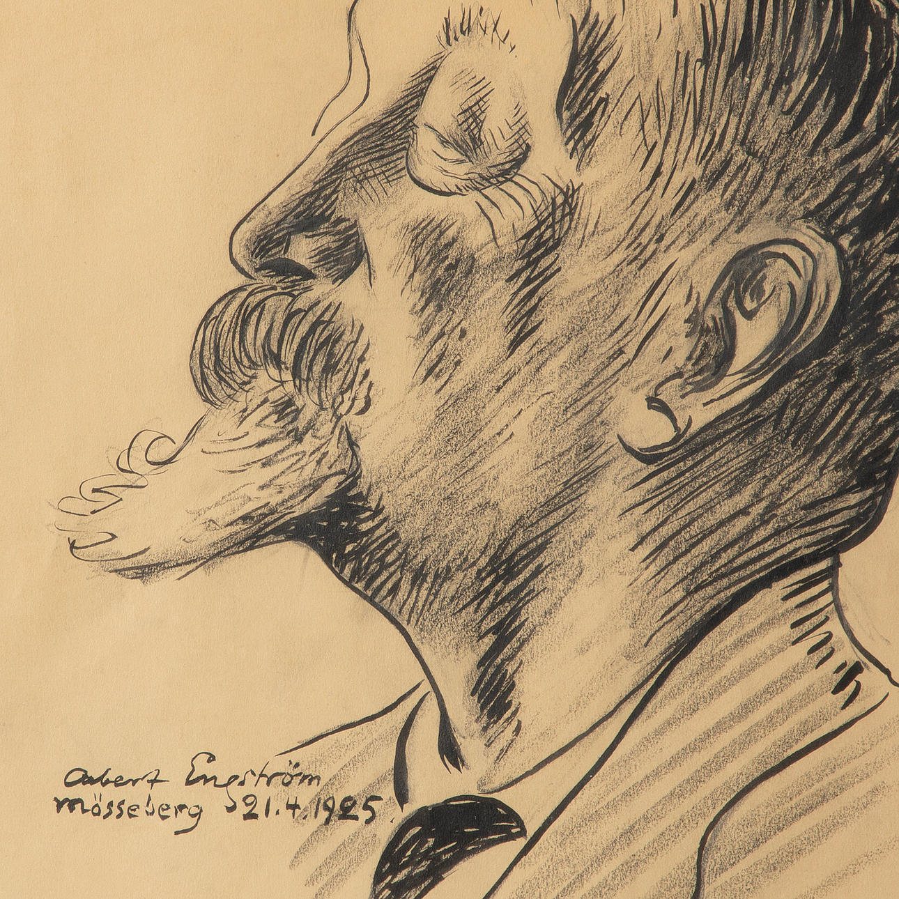 ALBERT ENGSTRÖM. Drawing, signed and dated 1925. Art - Drawings - Auctionet