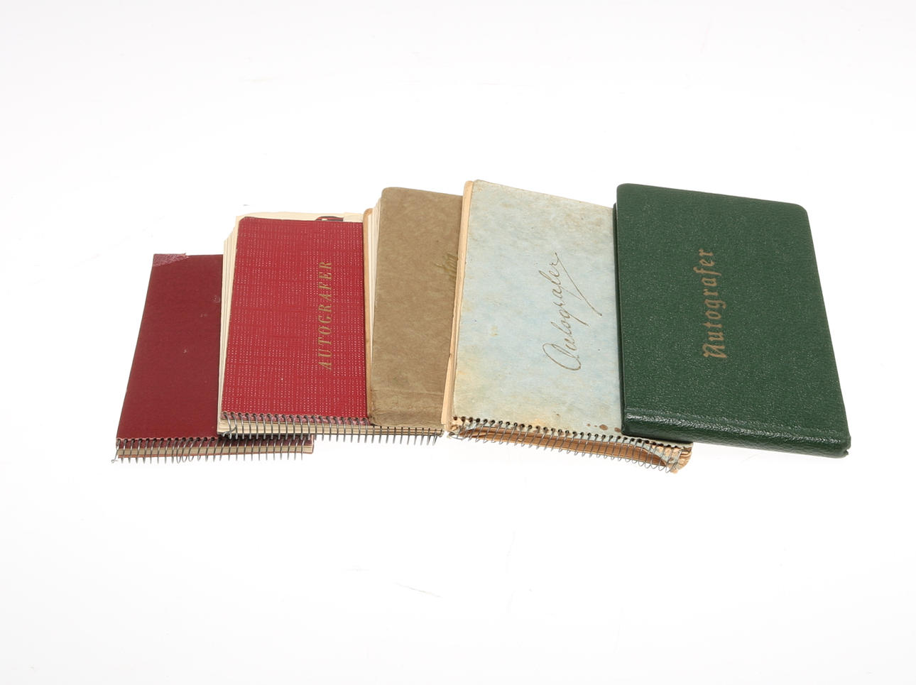 AUTOGRAF BLOCK, 5 st, 1900-talets första hälft.