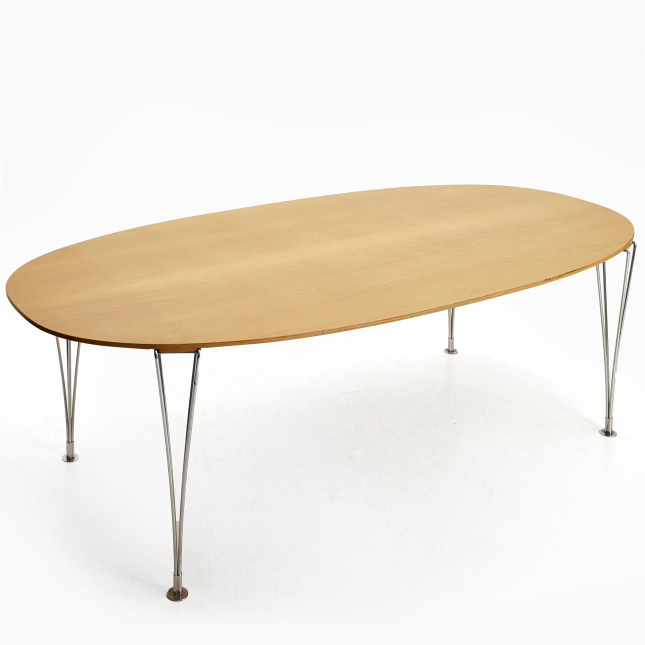 PIET HEIN & BRUNO MATHSSON. Table “Superellips”, board veneered in ...