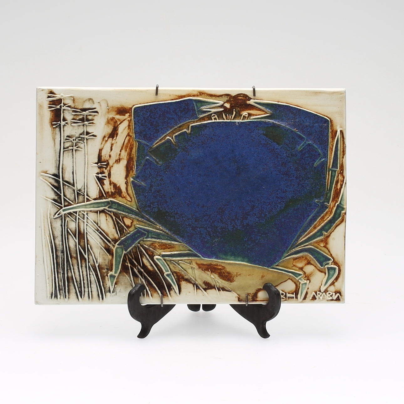 VÄGGPLAKETT, stengods, Brita Heilimo, Arabia.