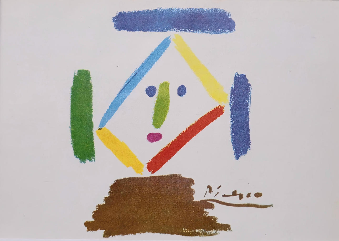PABLO PICASSO. FRAMED OFFSET LITHOGRAPH.