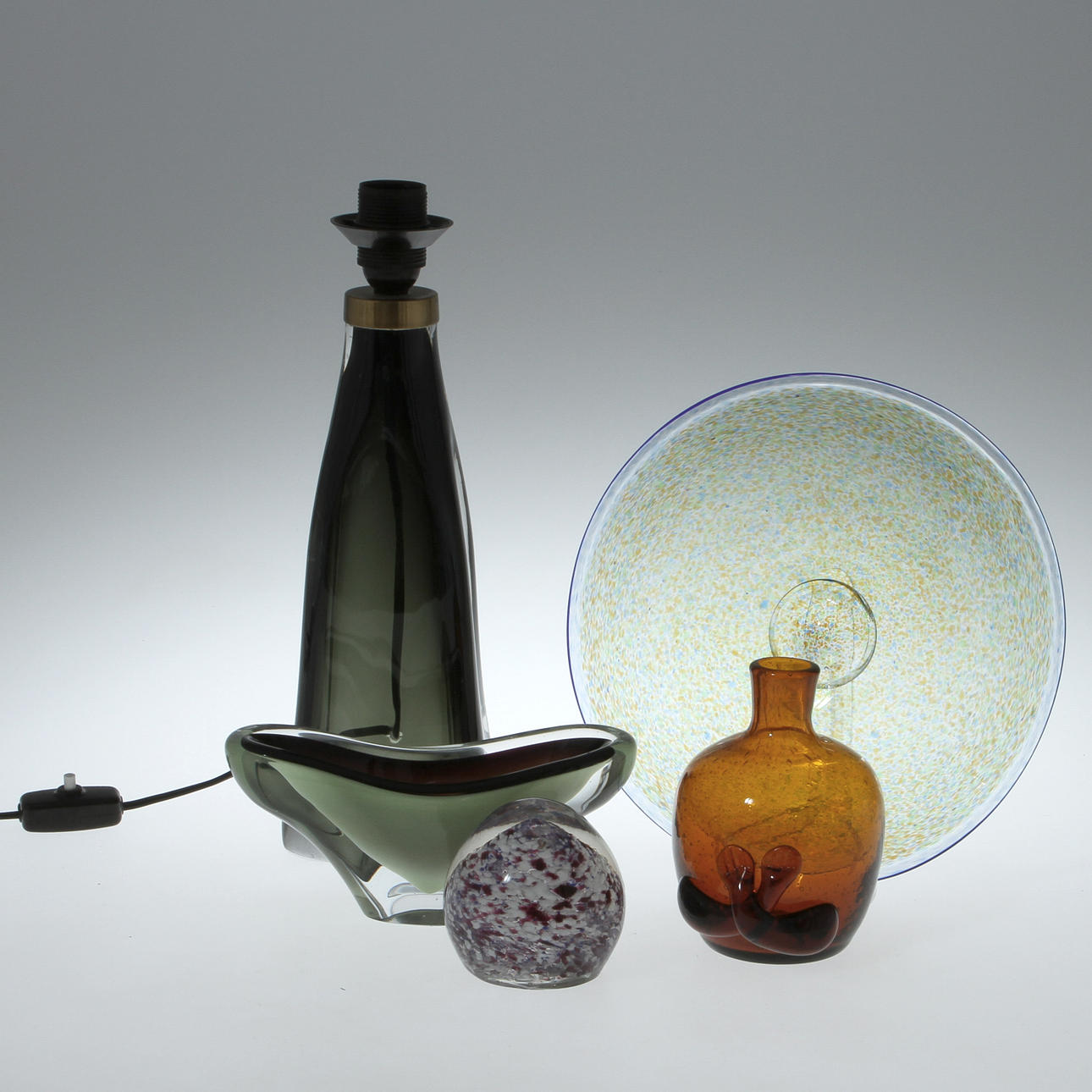 GLASFÖREMÅL, 5 delar.