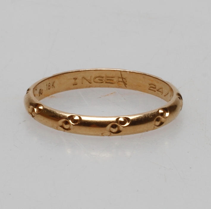 RING, 18k guld, vikt ca 1,8 gr.