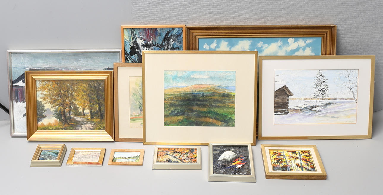 TAVLOR, 13 st, olika tekniker, bla Hans Lindgren, Olle Larsson.