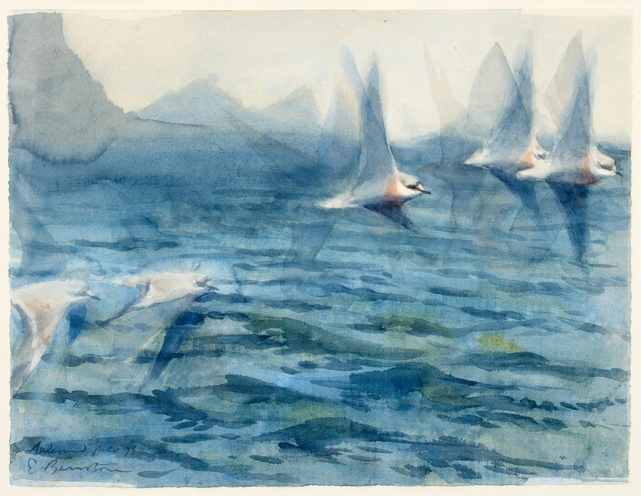 EMANUEL BERNSTONE. Birds in flight.