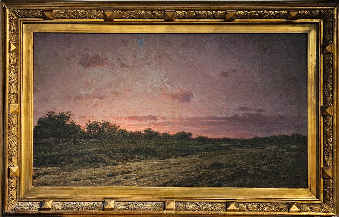 MODEST URGELL. "Capvespre". Óleo sobre lienzo.