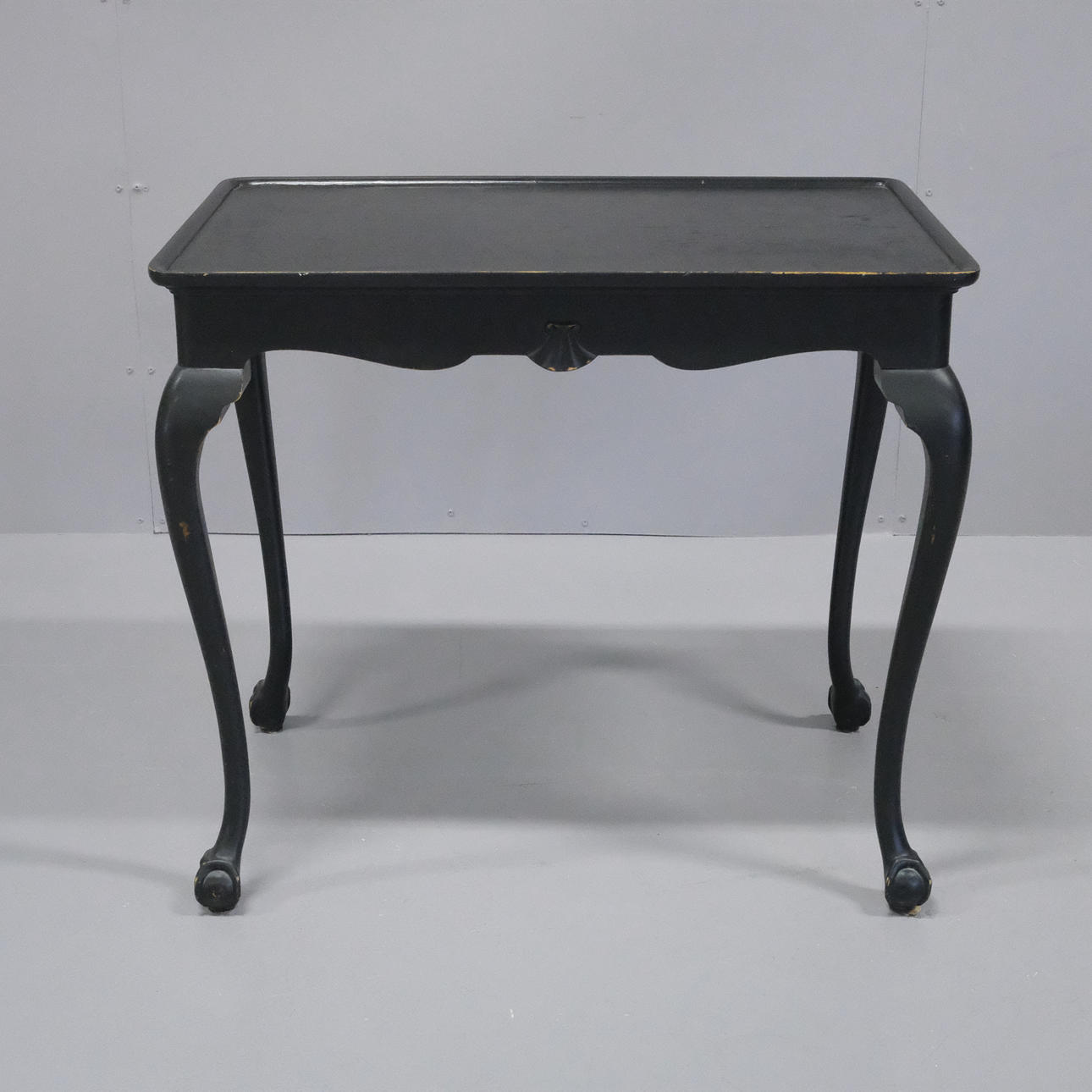 DESK, BLACK PAINTED.
