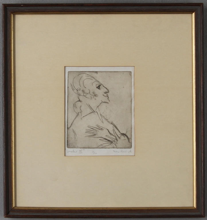 ULLA-MONICA LINDBERG. "Gustav III", etsning, signerad samt numrerad 3/10.