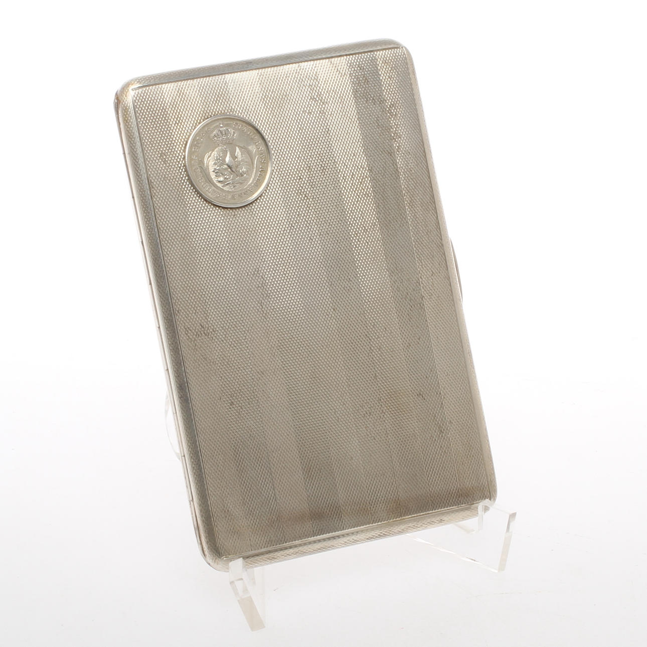 CIGARETTETUI, silver, W. T. Toghill & Co, Birmingham, England, 1948.