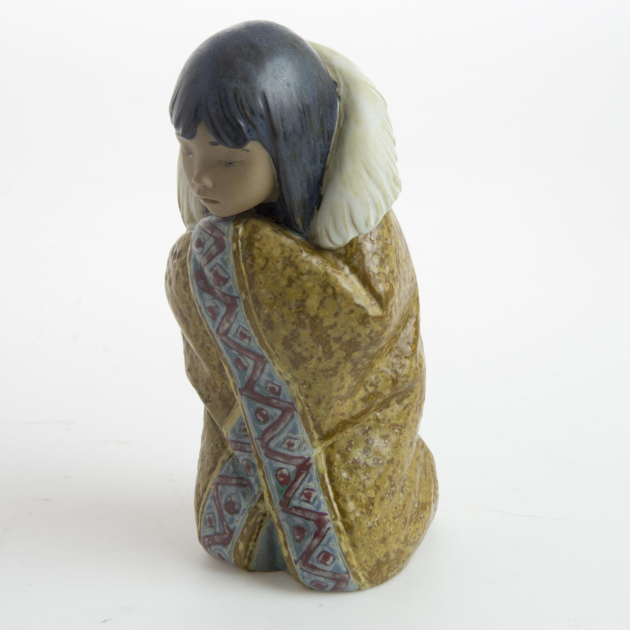 FIGURIN, porslin, eskimåflicka, Lladro.