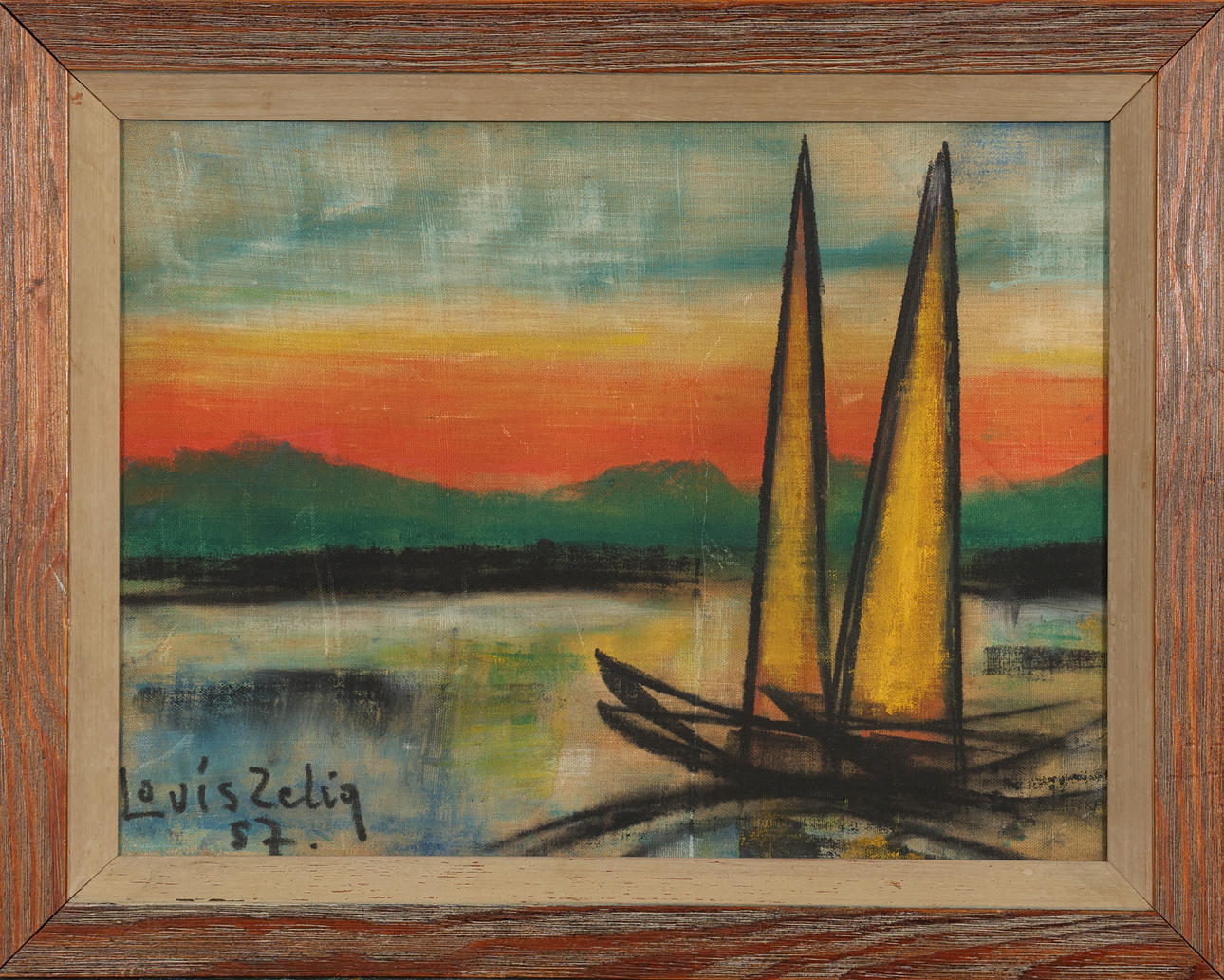 LOUIS ZELIG. OIL ON PANEL, signed.