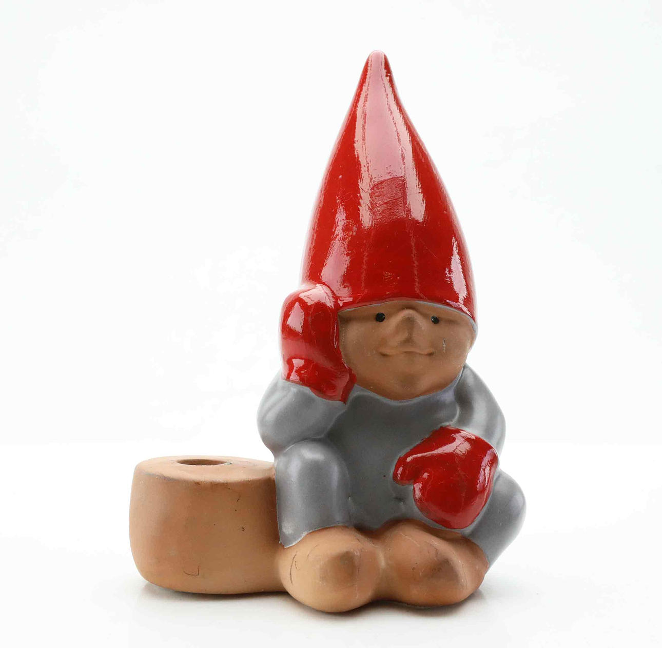 LISA LARSON. Candlestick, ceramic, Santa, Lisa Larson Design.