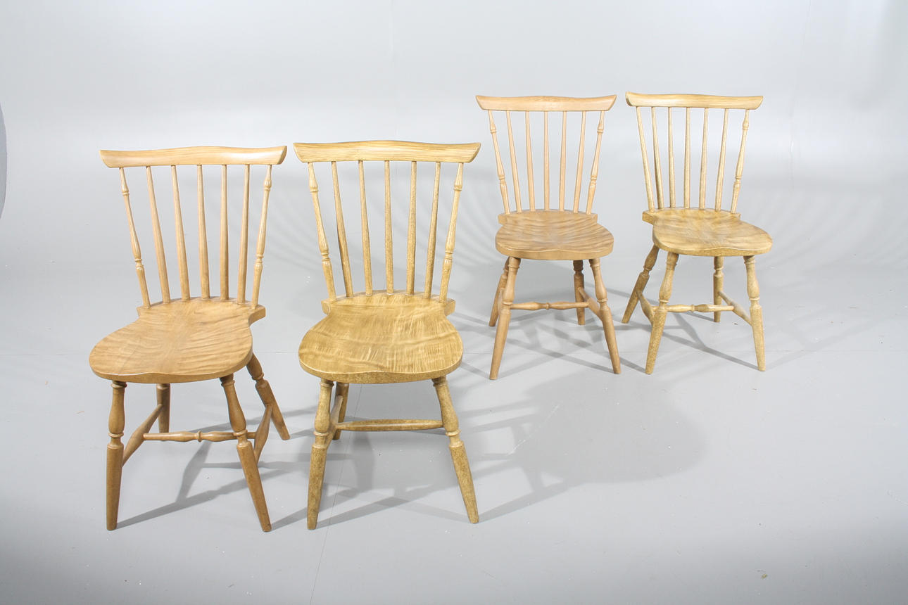 PINNSTOLAR, 4 st,BORD, BYRÅ 18-1900-tal.