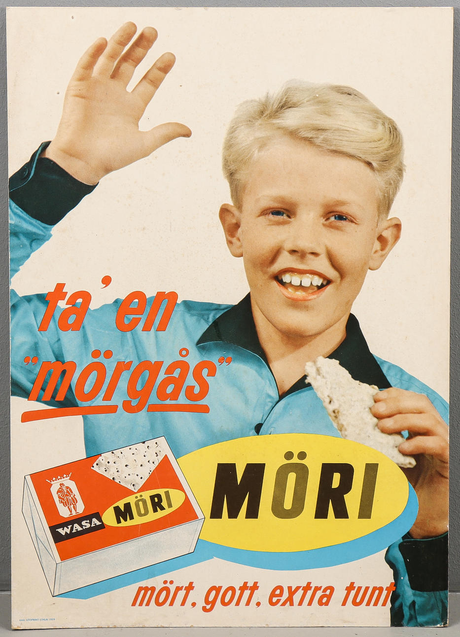 ADVERTISING SIGN cardboard, Wasa Möri. Miscellaneous - Miscellaneous ...