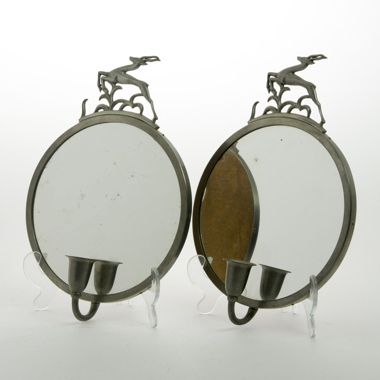 SPEGELLAMPETTER, 1 par, tenn.