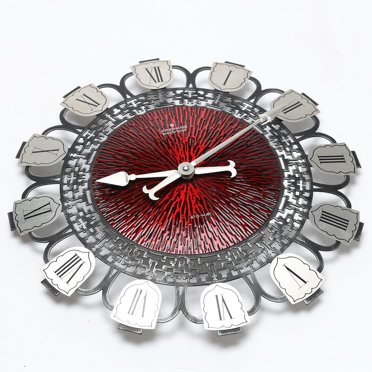 WALL CLOCK. Junghans Electronics Ato-Mat, Germany, 70's.