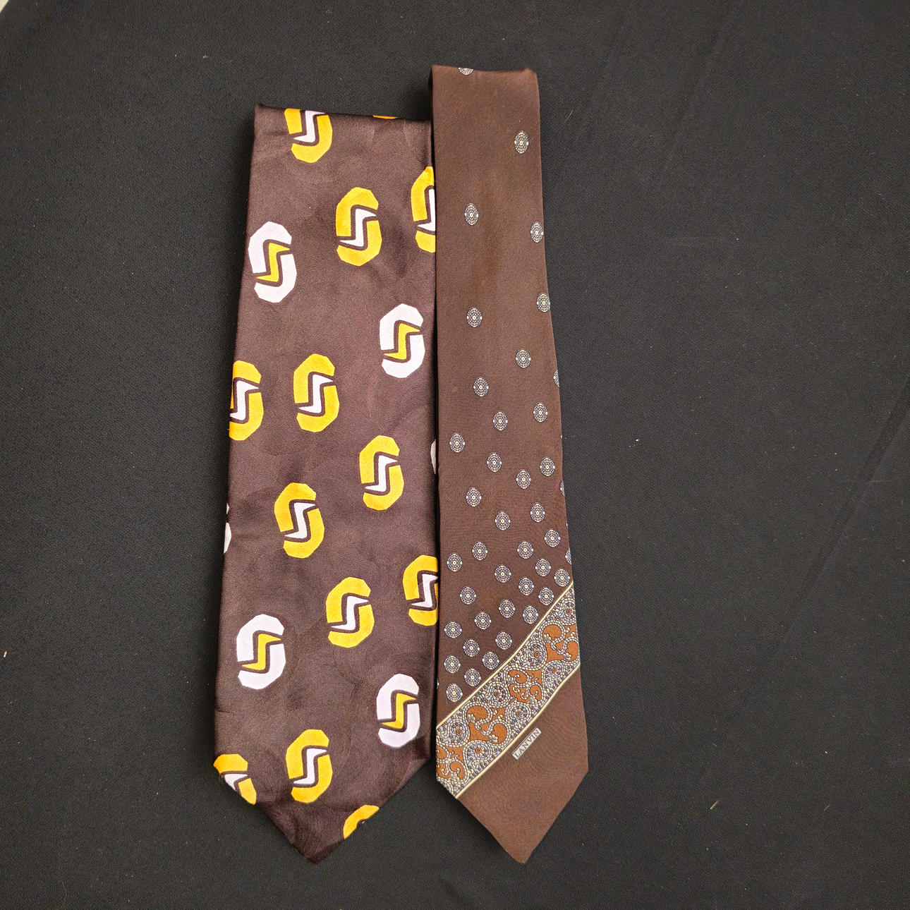 LANVIN PARIS. TWO SILK TIES.