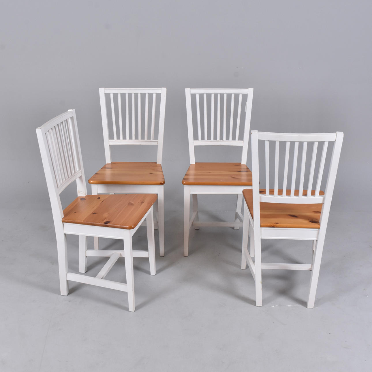 CHAIRS, 4 pieces, pine, modern production.