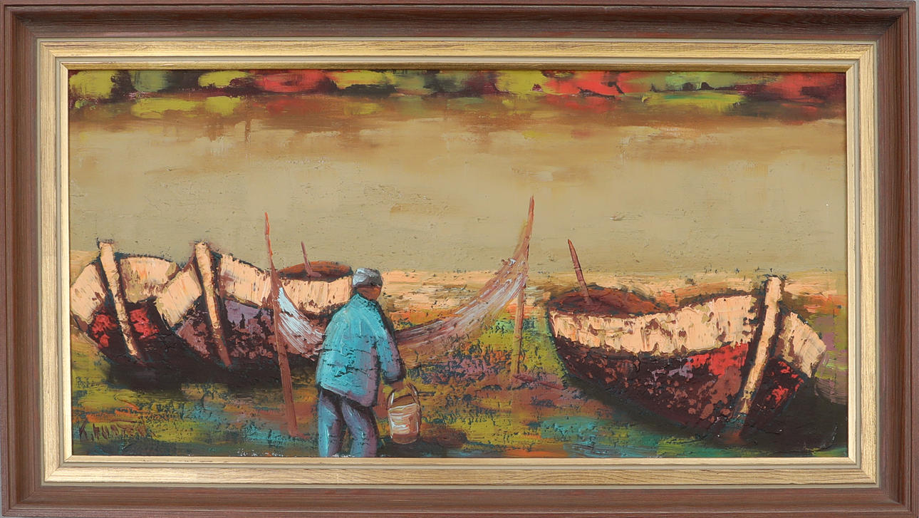 OIDENTIFIERAD KONSTNÄR. Oil on canvas, signed.