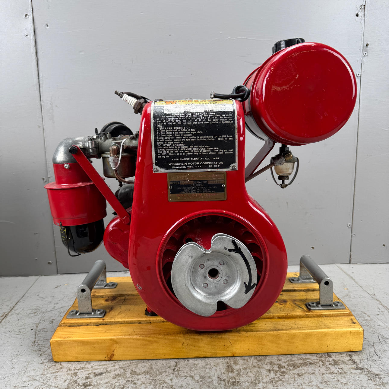 STATIONÄRMOTOR, Wisconsin Motor Corp. SD-53-F, U.S.A. Fordon, Båtar ...