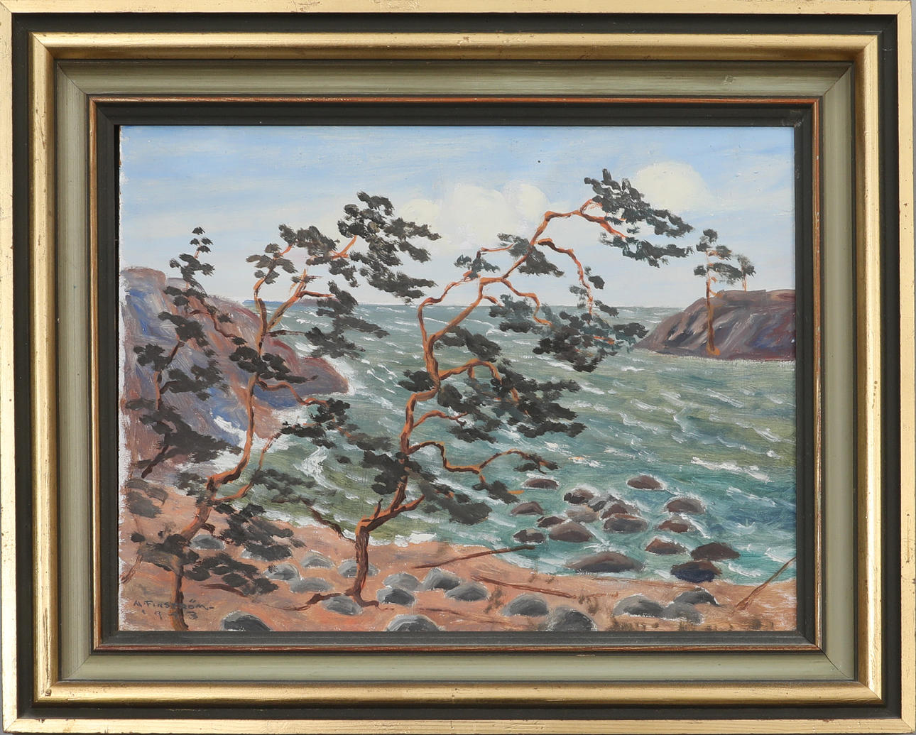 MAURITZ FINSTRÖM. Oil on panel, dated 1943, signed.