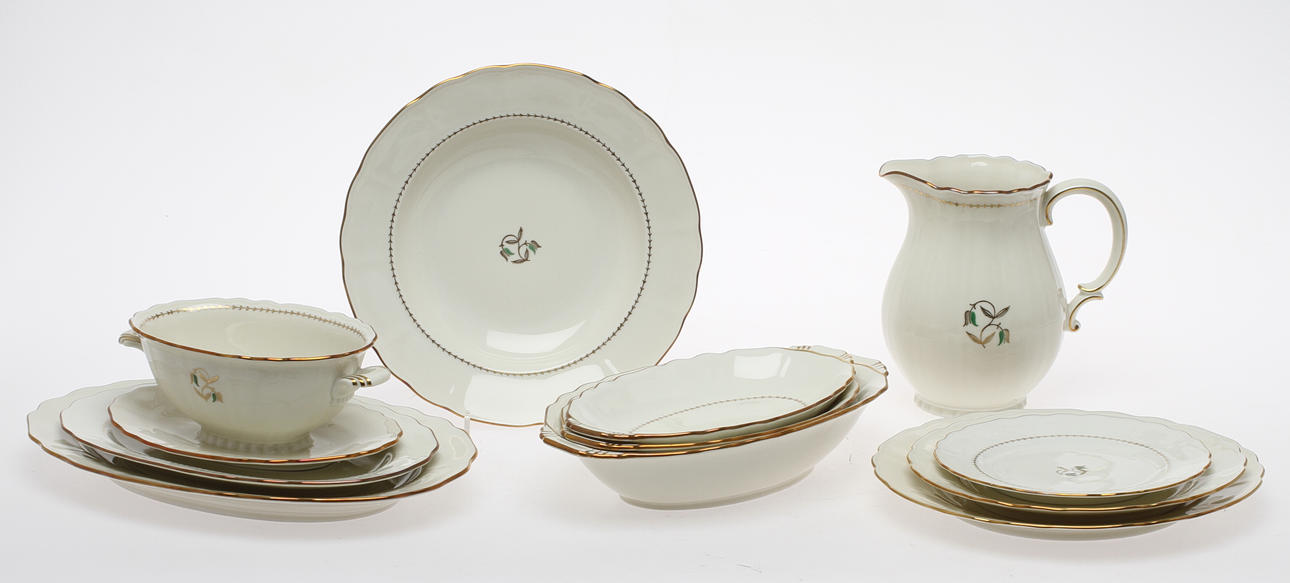 SERVISDELAR, 56 delar, porslin, ALP Lidköping.