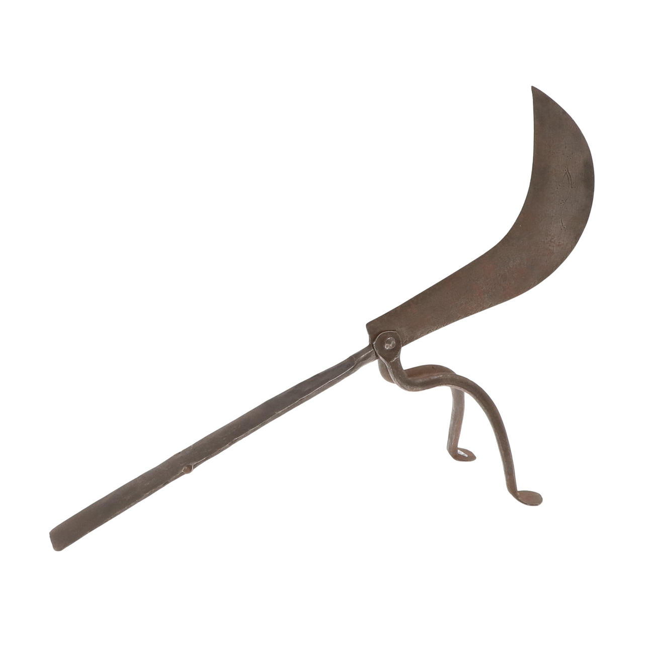 A STEEL TEMPLE CUTTER, PROBABLY NEPALESE.