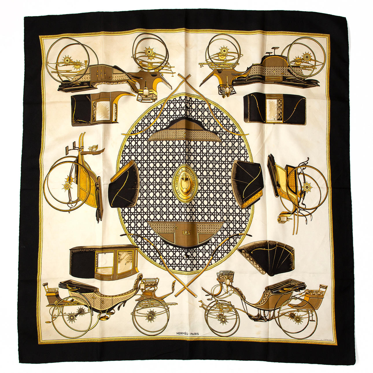HERMÈS. Scarf, “Les Voitures à Transformation”, since.