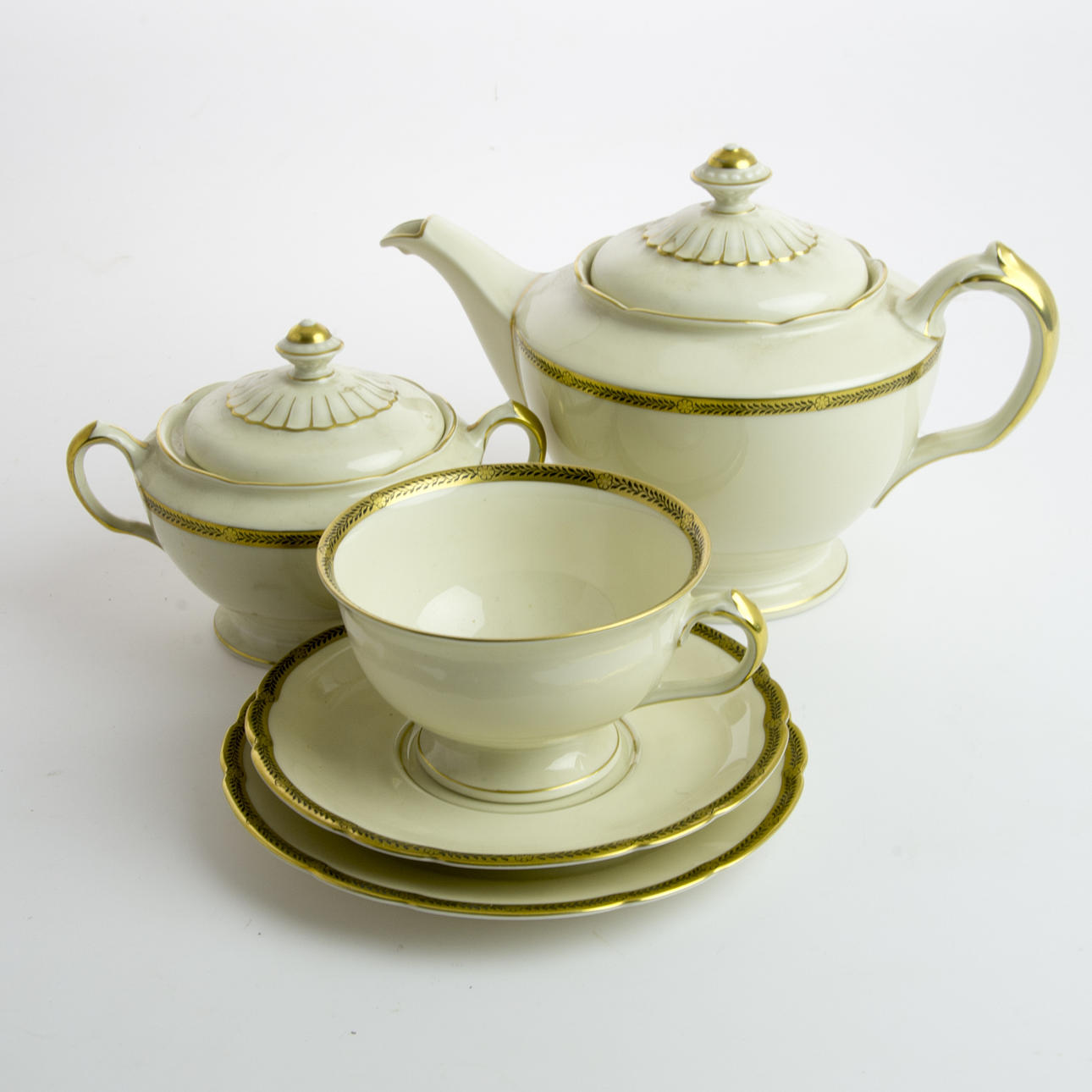 KAFFESERVIS, 19 delar, Royal Ivory, KPM Tyskland.