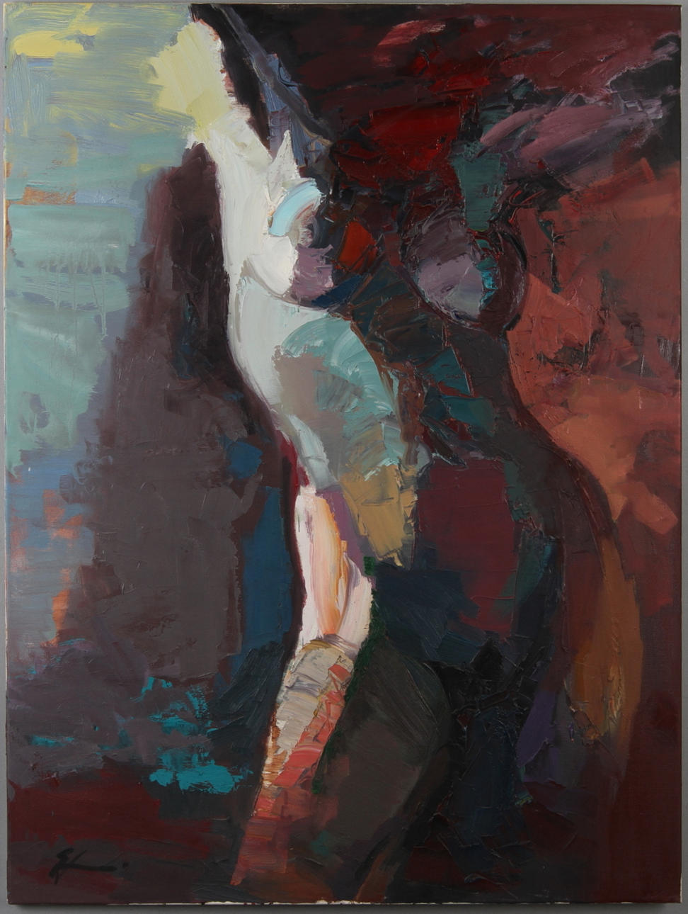 ALEXANDER STROH. Komposition, olja på duk, signerad, daterad a tergo 2011.