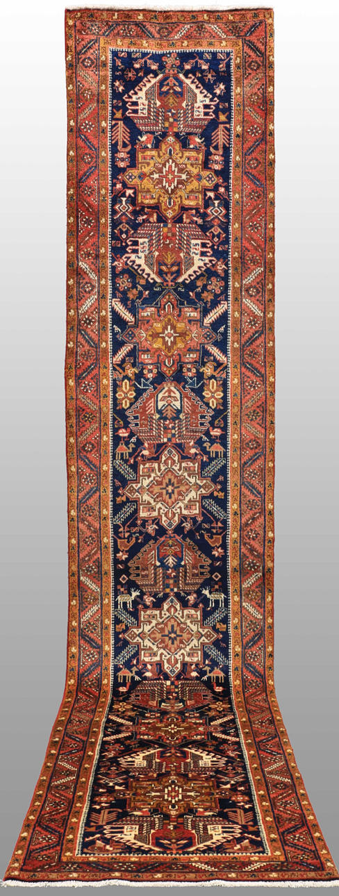 MATTA, persisk, figural azerbaijan, gallerimodell, 442 x 85 cm.