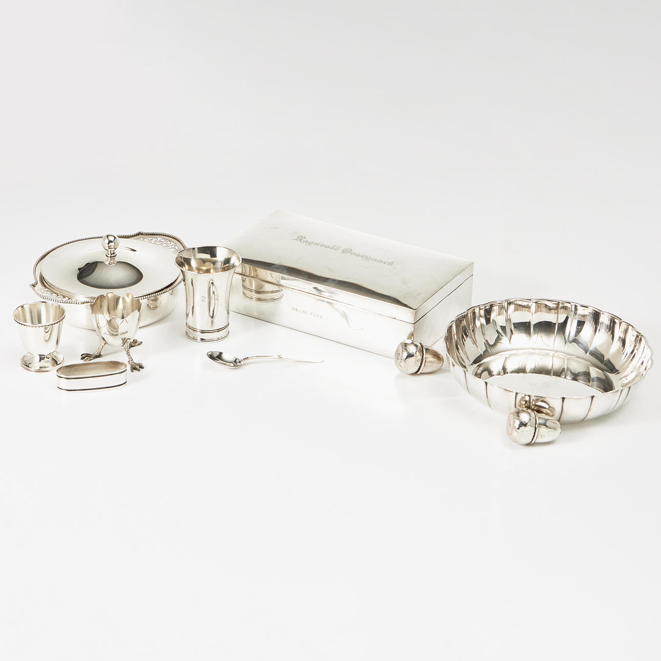 SILVER OBJECTS, 10 pieces, a collection. Silver & Metals - Silver ...