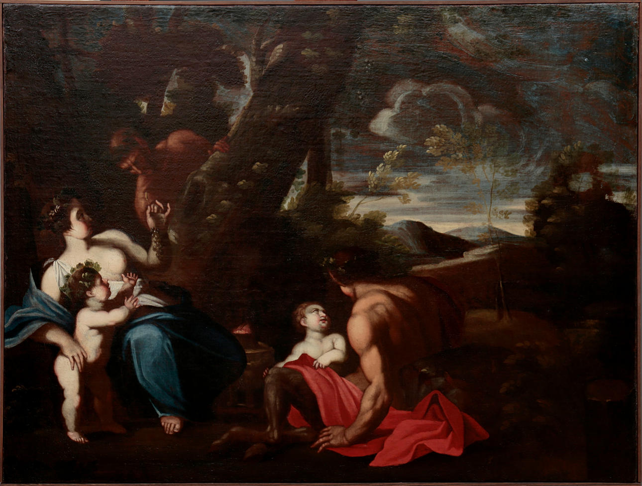 ATTRIBUTED TO NICOLAS CHAPERON. Nymph and Satyrs.