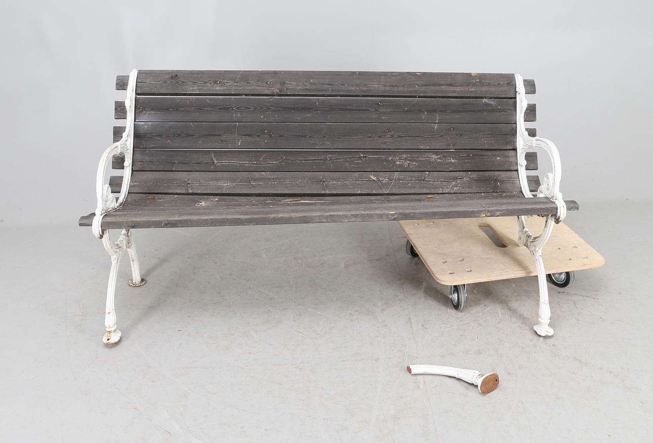 TRÄDGÅRDSSOFFA, metall och trä, 1900-tal.