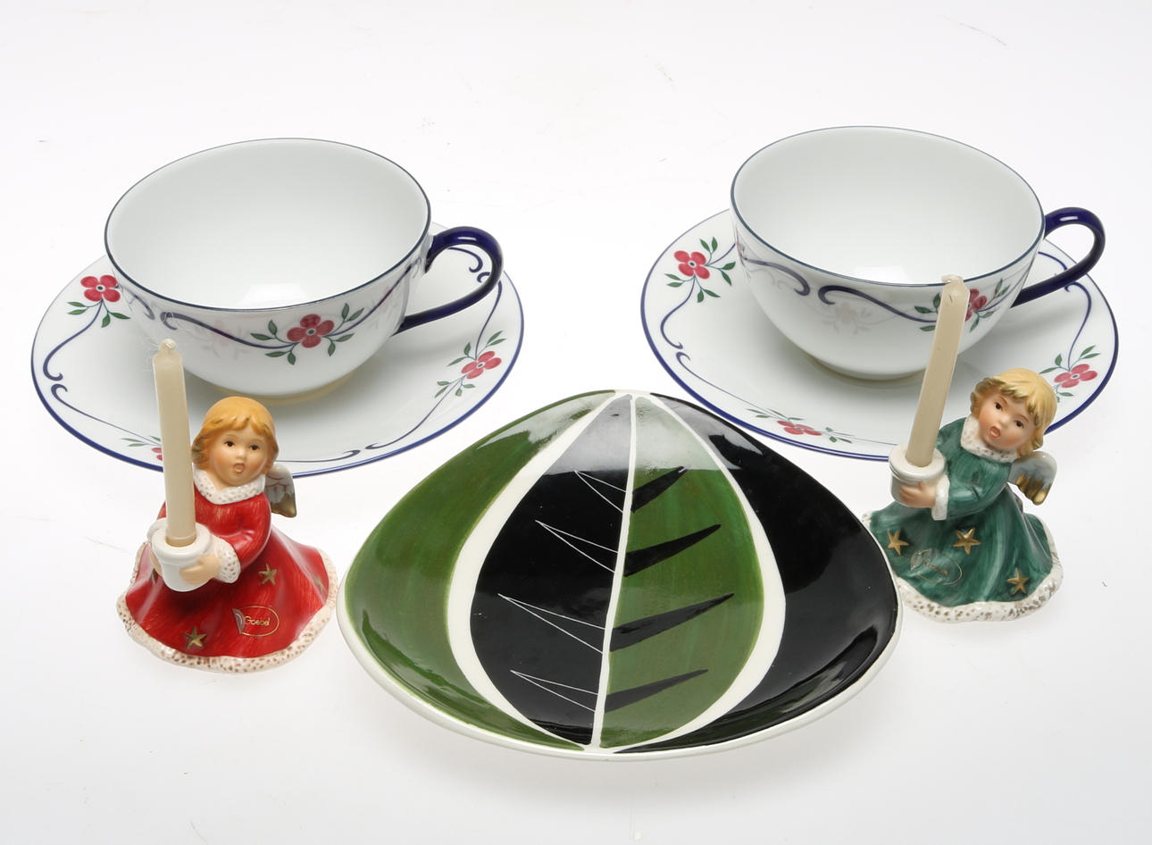 SAMLING PORSLIN, 7 delar, bl.a. Rörstrand och Goebel, 1900-tal.