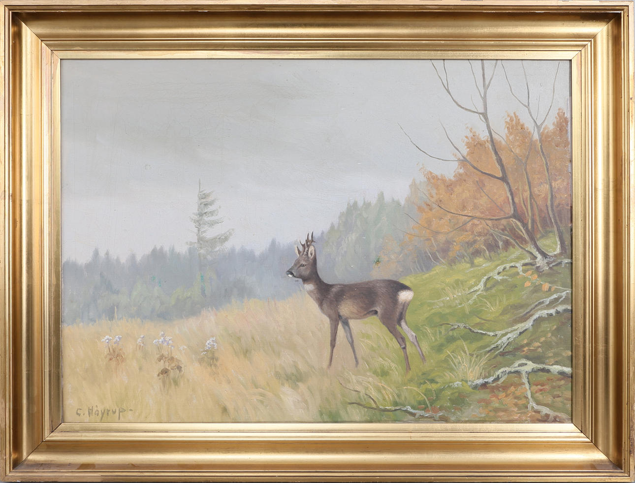 OIDENTIFIERAD KONSTNÄR. Landskapsmotiv, olja på duk, signerad.