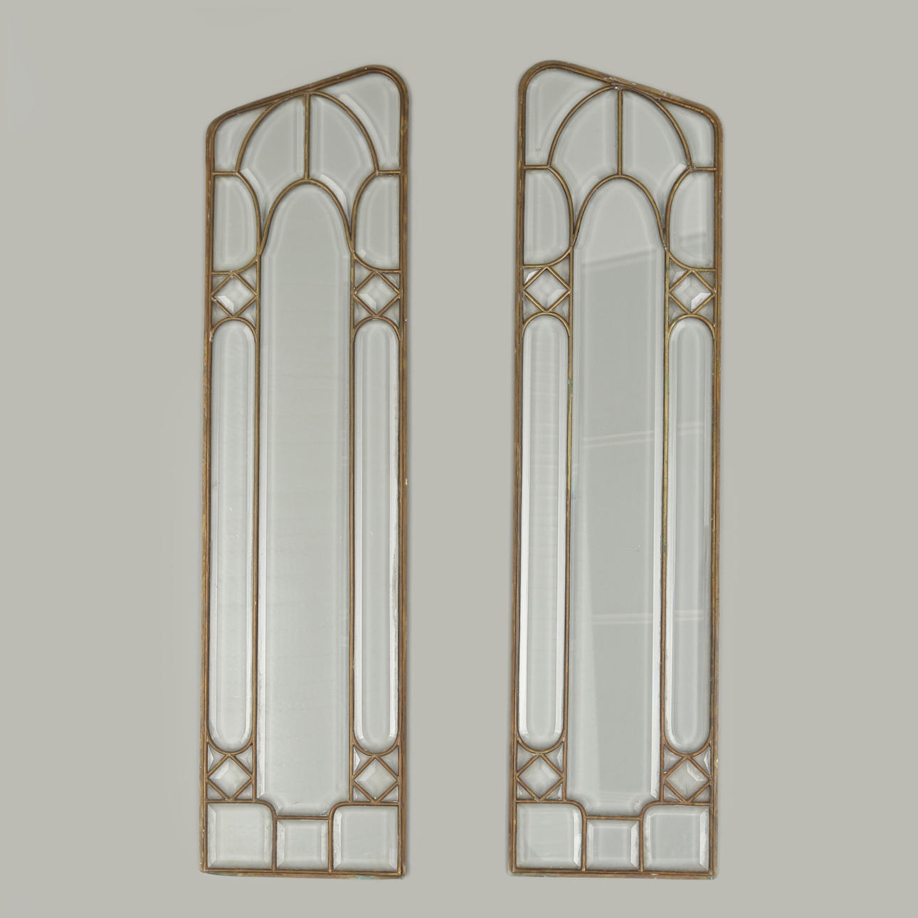 FÖNSTER, ett par för dubbeldörr, ca 1900.